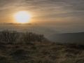 coucher de soleil sur l'Auvergne